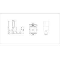 8890020 LINE Компакт безобідковий+кришка soft close (1 сорт) Primera