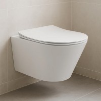 3801082 Harmony Підвісний безобідковий унітаз з кришкою soft-close, білий глянець (1 сорт) Devit фото 2