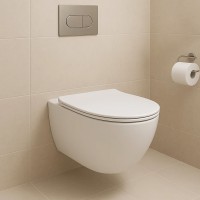 4010511 DO IT Підвісний безобідковий унітаз з кришкою soft-close, Vortex Flush, білий глянець (1 сор Devit