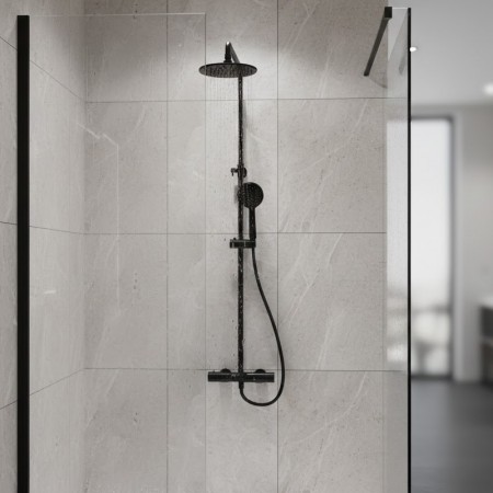 37520121B FRESH Змішувач до термостатичної душової системи, чорний матовий (1 сорт) Devit