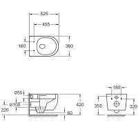 3030140W ART 3.0 Унітаз підвісний безобідковий з кришкою soft-close, Vortex Flush, білий матовий (1  Devit фото 2