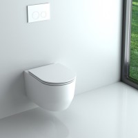 3030140W ART 3.0 Унітаз підвісний безобідковий з кришкою soft-close, Vortex Flush, білий матовий (1  Devit фото 5