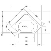 700137000000000 D-code  Ванна 1400x1400mm (1 сорт) DURAVIT фото 4