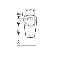 503.105.00.1 Selnova S Уринал, прихований підвід, прихований відвід або вниз, без обідка, з розпилюв Geberit фото 3
