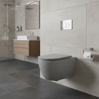 TR18/F85 /TR004  Trevi, Унітаз підвісний + набір кріп.F85 +кришка(TR004), cemento (1 сорт) SIMAS фото 5