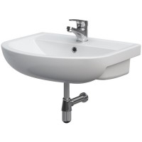 K667-106 Умивальник меблевий ARTECO 50 ONE HOLE з отвором для змішувача, з переливом, білий глянець  MITO