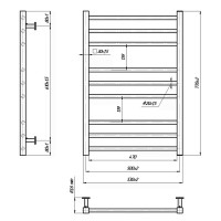 1.7.044598.P Рушникосушка INOX Преміум Класік 770х540/500, Полір.нержав. (1 сорт) Mario фото 3