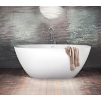 VAPERL175/00 Perla Ванна окремостояча 175*76 см з литого (штучного) каменю, з інтегрованим сифоном,  PAA фото 6