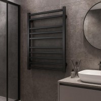 UN500800EBS UNIVERSAL Рушникосушарка електрична П10 500х800 з чорної сталі, колір чорний матовий (1  Devit фото 4