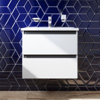 M85-FHX0652-WC0652WG38 X-Joy, База з раковиною, підвісна, 65 см, 2 ящика, білий глянець (1 сорт) AM.PM фото 4