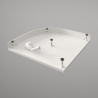 DPARTRO90R550W/00 ART RO 90 R550 Піддон душовий 1/4 круга 90х90 см з литого (штучного) каменю з ніжк PAA фото 2