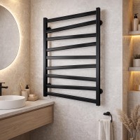 ST500800EBS STYLE Рушникосушарка електрична П9 500х800 з чорної сталі, колір чорний матовий (1 сорт) Devit фото 4