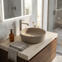 FEECT4200514A FEELING Раковина на стільницю, кругла, Matt Cappuccino, d 42см (1 сорт) RAK Ceramics фото 1