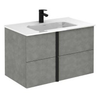 127166+126225  ONIX  Тумба 100,  + раковина Enzo,   cірий цемент (1 сорт) ROYO фото 1