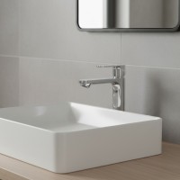 72586000 Rebris S Змішувач д/раковини 80 CoolStart EcoSmart+ з д/к, хром (1 сорт) HANSGROHE фото 2