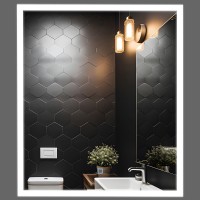 27309 Luce Дзеркало 60*70 см з підсвіткою (сенсор), колір білий (1 сорт) Аква Родос фото 5