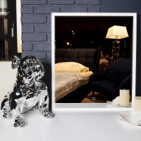 27309 Luce Дзеркало 60*70 см з підсвіткою (сенсор), колір білий (1 сорт) Аква Родос фото 7