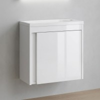 063050W SMALL Тумба 50 з умивальником, білий глянець (1 сорт) Devit фото 9