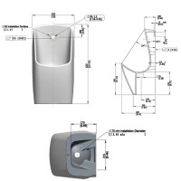 5673435 Quadra Уринал з сифоном,донним керамічним клапаном,під кнопку (1 сорт) Devit фото 2