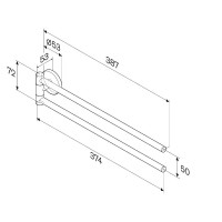 A85A32622  X-Joy Подвійна вішалка-вертушка для рушників чорний (1 сорт) AM.PM фото 6