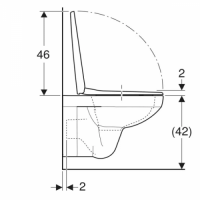 501.961.00.1 Selnova Square Комплект підвісного унітазу воронкоподібний, 53см, прямокутний, Rimfree, Geberit промо фото 1