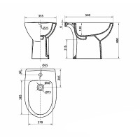 L75000000 FREJA Біде підлогове (1 сорт) KOLO фото 2