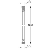 28362KF1 Silverflex Душовий шланг-1,25 м, чорний (1 сорт) Grohe фото 1