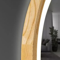 Perfection Slim Дзеркало з підсвіткою LED дуб натуральний 750мм (аурна,фронтальна,сенсорна) (1 сорт) Luxury Wood фото 4