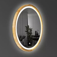 Perfection Slim Дзеркало з підсвіткою LED дуб натуральний 750мм (аурна,фронтальна,сенсорна) (1 сорт) Luxury Wood фото 3