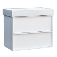 083070WB QUADRA Тумба 70 Біла матова з умивальником та сифоном (1 сорт) Devit