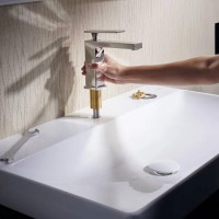73014000 HG Tecturis E Змішувач для раковини 110 CoolStart EcoSmart+ з д/к, хром (1 сорт) HANSGROHE фото 3