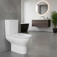 3020147 Basic Round Компакт безобідковий з кришкою soft-close, білий (1 сорт) Devit