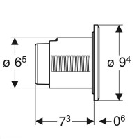 116.042.11.1 type 01 Пневмокнопка управління з подвійним змивом унітаза, приховане розміщення - альп Geberit фото 3