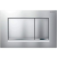 115.883.JQ.1 Sigma20 square Клавіша змиву, подвійний змив, легкоочисна поверхня, хром мат/хром гляне Geberit фото 1