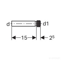 152.489.16.1 відвід до уриналу (1 сорт) Geberit фото 1