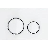 115.884.SI.1 Sigma50 round  Клавіша змиву, подвійний змив, біле скло (1 сорт) Geberit фото 1