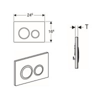 115.884.SI.1 Sigma50 round  Клавіша змиву, подвійний змив, біле скло (1 сорт) Geberit фото 2