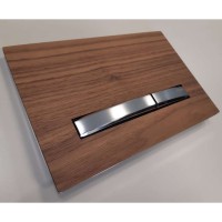 115.788.JX.2 Sigma50 Клавіша з подвійним змивом, колір хром, декоративне оздоблення чорний горіх (1  Geberit фото 4