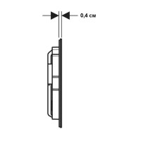 115.628.14.1 Sigma40 round Клавіша змиву, подвійний змив, нержавіюча сталь, колір чорний матовий (1  Geberit фото 2