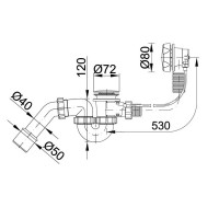 STY-536-A-F Styron Автоматичний сифон для ванни, колір білий (1 сорт) Styron фото 1