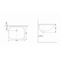 1610132 QUADRA Раковина під стільницю без донного клапана (1 сорт) Devit фото 2