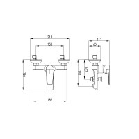 47565162 UNIVERSAL Набір змішувачів (Змішувач для ванни, для раковини, донний клапан, ручний душ, шл Devit фото 2