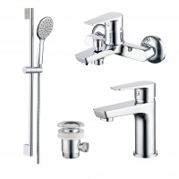 47565162 UNIVERSAL Набір змішувачів (Змішувач для ванни, для раковини, донний клапан, ручний душ, шл Devit