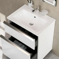 MTA-FSX0652WG-WCC0652WG X-Joy S, База з раковиною, на підлогу, 65 см, 2 ящика, біла, глянець (1 сорт AM.PM фото 6