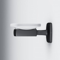 A9034222 Gem, Cкляна  мильниця з  настінним тримачем, чоний мат (1 сорт) AM.PM фото 2