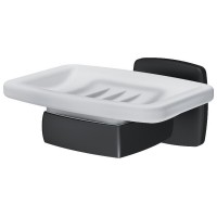 A9034222 Gem, Cкляна  мильниця з  настінним тримачем, чоний мат (1 сорт) AM.PM