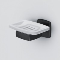 A9034222 Gem, Cкляна  мильниця з  настінним тримачем, чоний мат (1 сорт) AM.PM фото 1