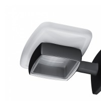 A9034222 Gem, Cкляна  мильниця з  настінним тримачем, чоний мат (1 сорт) AM.PM фото 4