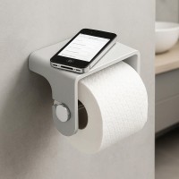 0974554 STONE TPH4 Тримач для д/паперу, білий матовий/хром (1 сорт) DECOR WALTHER фото 2