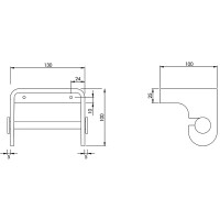 0974554 STONE TPH4 Тримач для д/паперу, білий матовий/хром (1 сорт) DECOR WALTHER фото 1